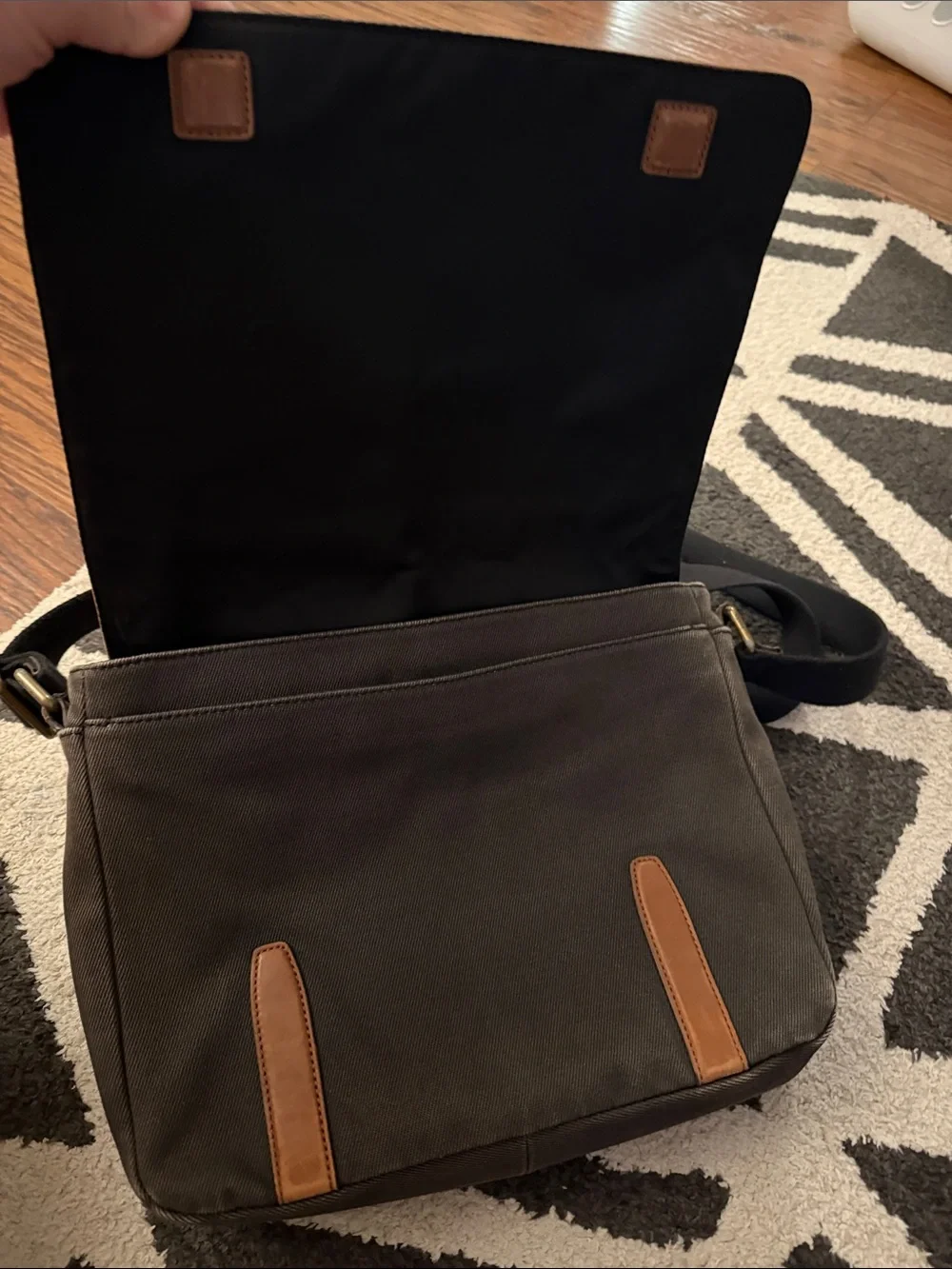 Men’s Leather & Canvas Fossil Workbag